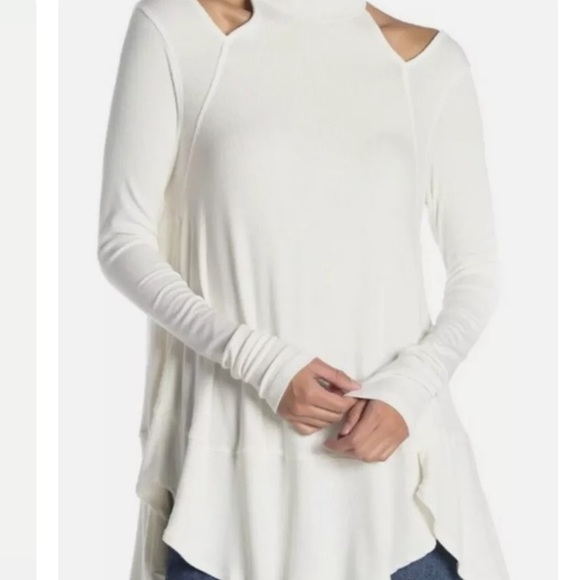 FREE PEPOLE downtown girl white tunic size XS blouse - Picture 1 of 4